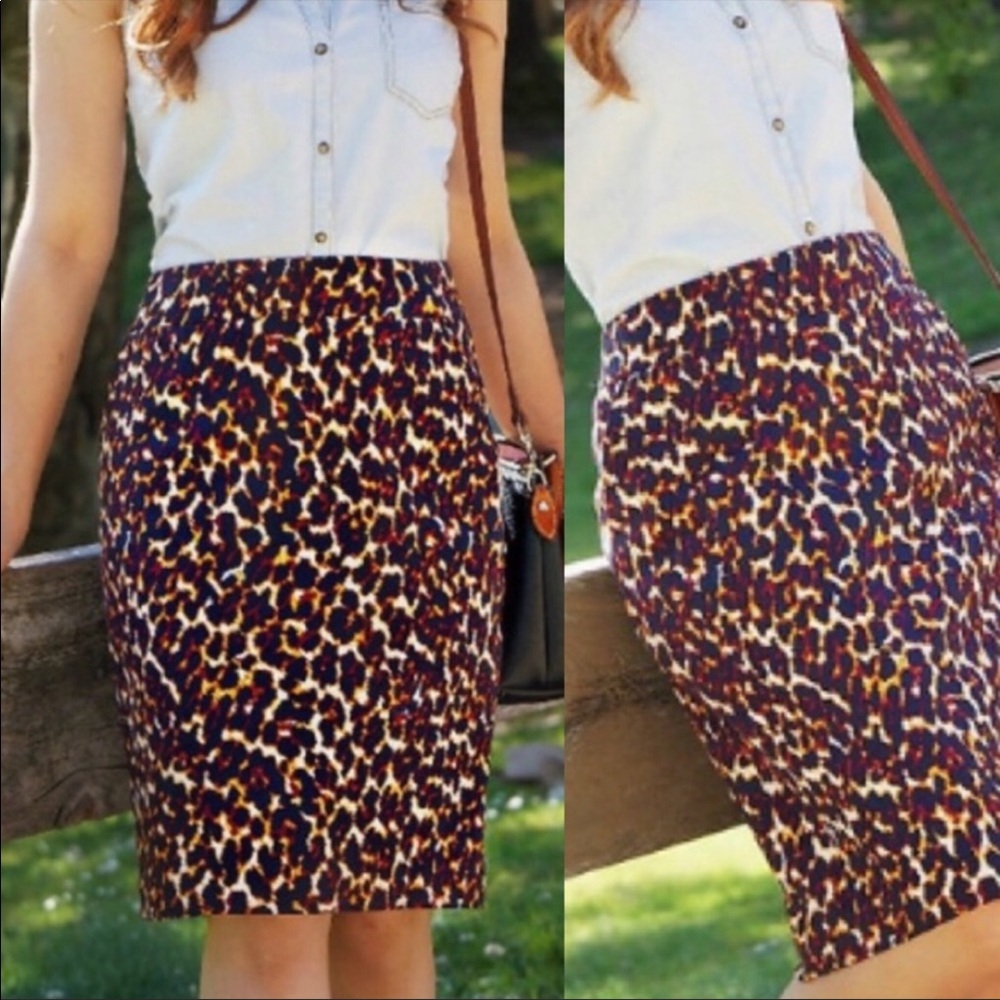 Target Merona leopard print pencil skirt